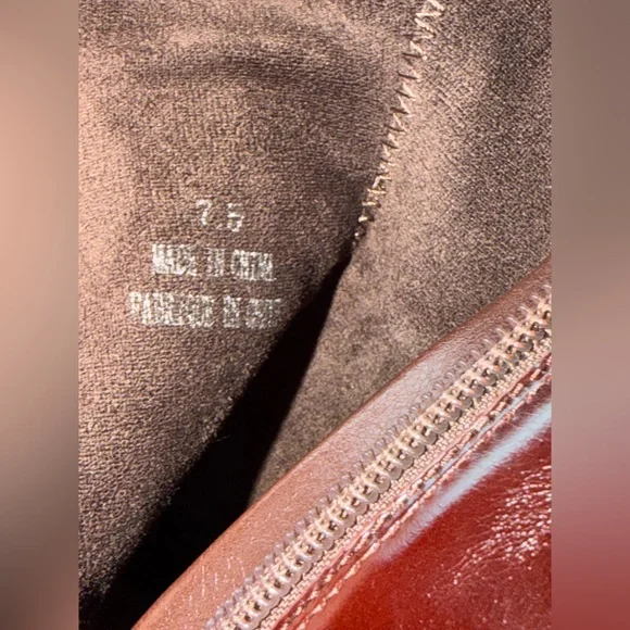 JEFFREY CAMPBELL Mexique Brown burgundy Leather Platform Boots US size 7.5 - Picture 7 of 9